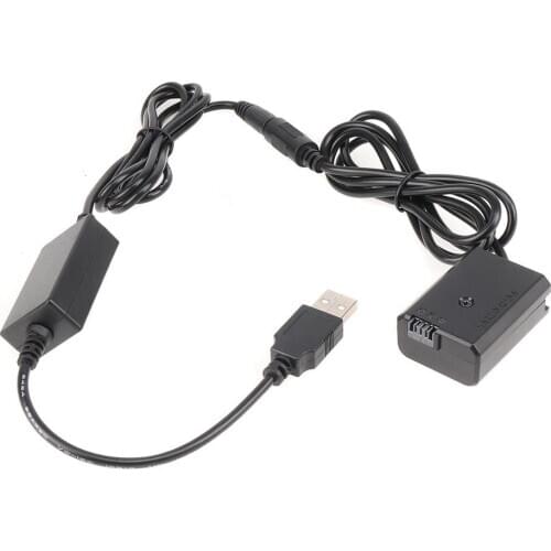 FOTGA NP-FW50 Dummy Battery Plate Couple with 5V 2A USB Cable for Sony A7 A7R A7II A7S2 A6500 A5100 NEX5 DSC-RX10