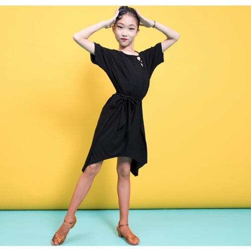 Latin Dance Dress Girls Profesional Dance Costumes New Competition Short Sleeve Summer White Batwing Sleeve Comfortable G3330