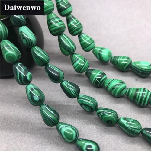 Stripe Malachite Drop Beads Natural Loose Stone Diy for Necklace
