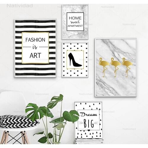 Nordic Simple Creative Animals and Letters Home Decoration for Living Room Wall Art Poster On Canvas Painting No Frame Picture