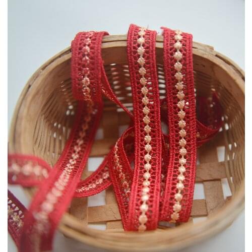 5 Meters Net Venise Lace Trim for Garment Curtain Decorcation Venice Pink Lace Trims 4.2cm Width