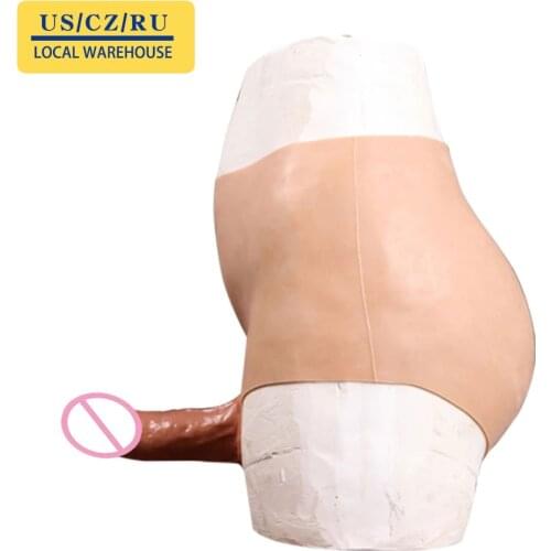 Silicone Wearable Hollow Entity Human Body Solid Realistic Dildo pants Anal plug Ass plug Female Gay Masturbation Penis Sex Toys