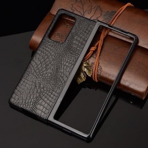 Ultra Thin Business Crocodile Leather Skin Case for Samsung Galaxy Z Flod2 Flod 2 Anti-scratch Protection Phone Bag Cover
