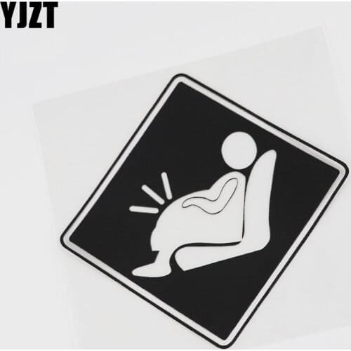 YJZT 14.5CM*14.3CM Pregnant Women In The Car Pay Attention To Keep The Distance Vinyl Car Sticker 13C-0013