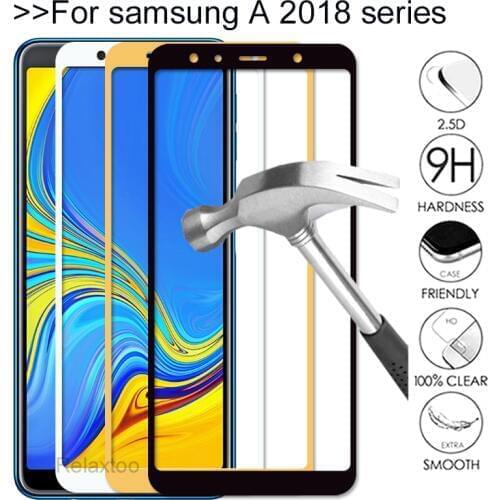 Protective Glass for Samsung galaxy a8 a7 a6 a9 plus 2018 tempered glas tremp a9200 a750 a 7 8 + Screen Protector on Samsun Film