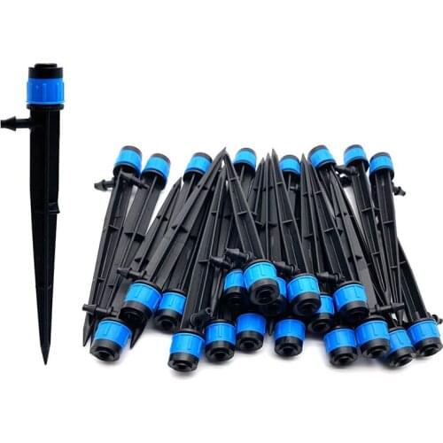 10Pcs Drip Irrigation Adjustable Sprinkler 8 Hole Sprinkler Kit Garden Watering Inserting Ground Micro Flow Dripper Drip Emitter