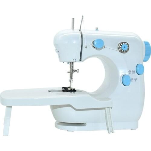 220V EU Plug Multifunctional Electric Mini Sewing Machine With Light And English Manual For Household DIY Apparel Fabric Sewing