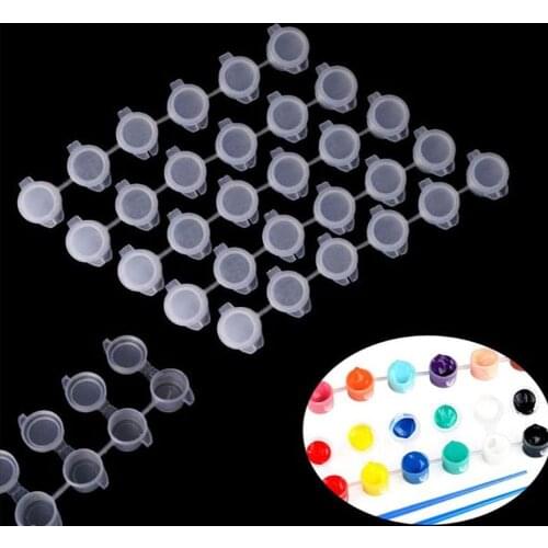 5pcs 6 Joint 3ml Pigment Container Box Empty Paint Strips Pod Box Arts Crafts Watercolor Plastic Storage Palette Drawing Tool