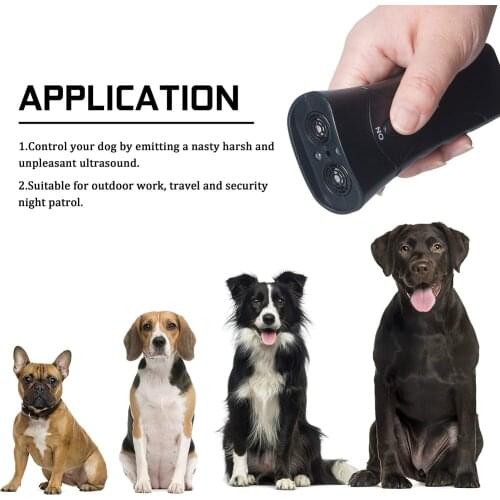 5PCS Pet Dog LED Ultrasonic Repellers Anti Barking Stop Bark Trainings 3 In 1 Pet Anti Barking Device Trainers Without Battery