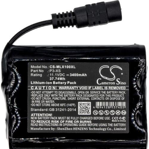 Cameron Sino 3400mAh battery for MINELAB Sovereign XS P3-XS Equipment, Survey Battery