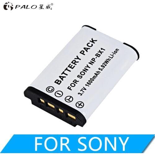 PALO 3.7V 1600mAh NP-BX1 NP BX1 NPBX1 battery for sony DSC RX1 RX100 M3 M2 RX1R GWP88 PJ240E AS15 WX350 WX300 HX300 HX400