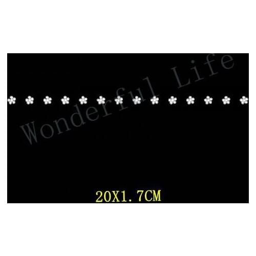 Free shipping little flower strip dot design hotfix Rhinestone Iron On Heat Transfer Hot Fix Bling
