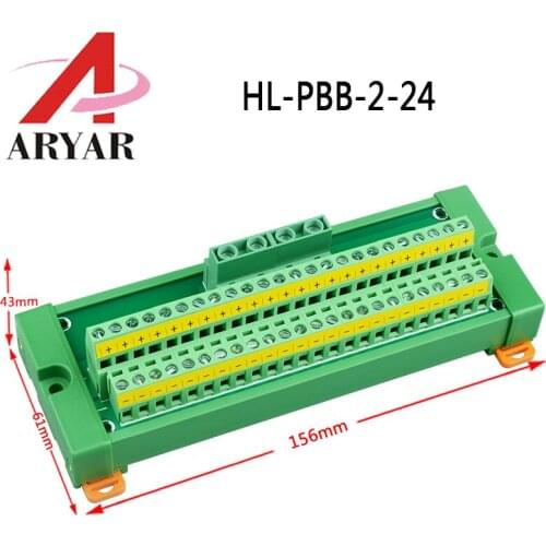 DIN Rail Mount 24 Position Power Distribution Module