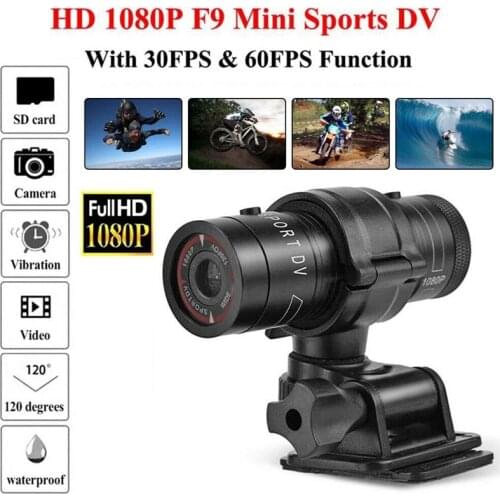 F9 HD 1080p Camera Mountain Bike Bicycle Motorcycle Helmet Sports Action Camera DV Camcorder Car Video Recorder Waterproof