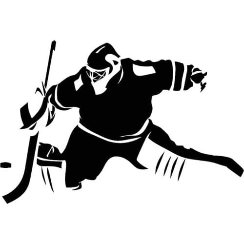 Ice Hockey Sports Creative Decals High Quality Car Decoration Decals Personalized Pvc Waterproof Decals Black/white, 18cm*12cm