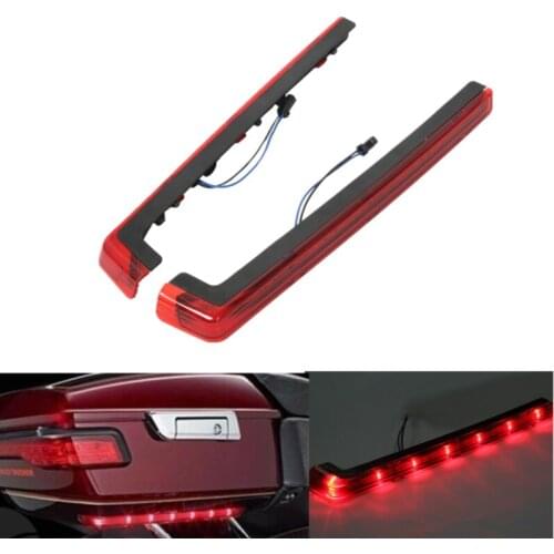 Motorcycle Tour Pack Accent Side Panel LED Light For Harley Touring Electra Glide Street Glide 2006-2020 Red/Smoke