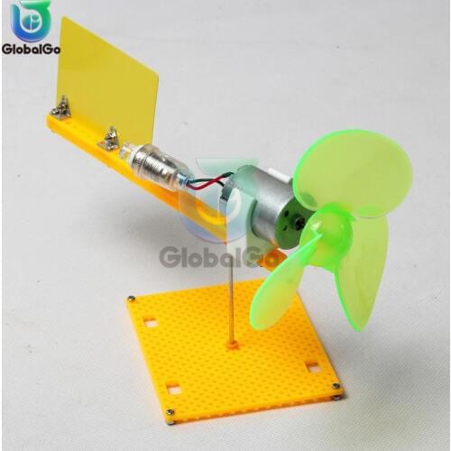 Wind Turbine Generator Kit Micro DC Generator With Holder Blades Brushless Motor DC 0.1V-18V