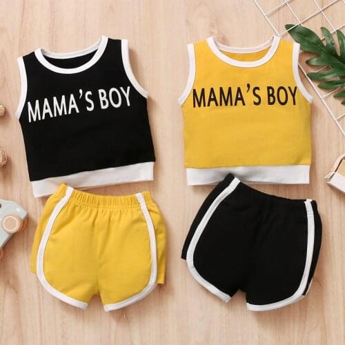 Toddler Baby Boys Clothes Sets Letter Short-sleeved Pullover Camouflag Shorts Suit Children Child Boy Outfit Boys Kids Clothes