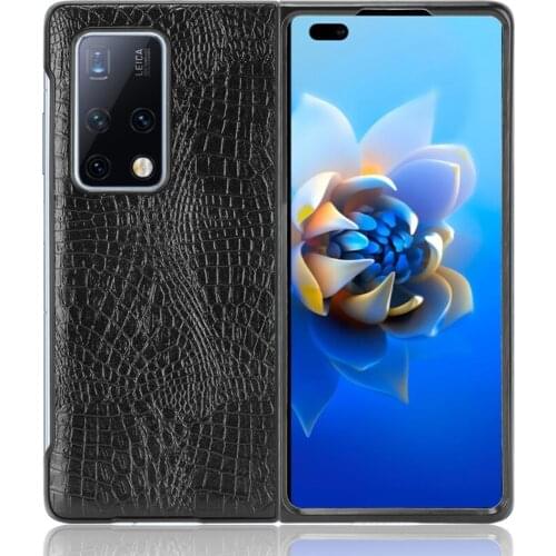 Crocodile Leather Skin Case for Huawei Mate X2 X 2 MateX2 5G Anti-Slip Phone Bag Cover Coque Capa
