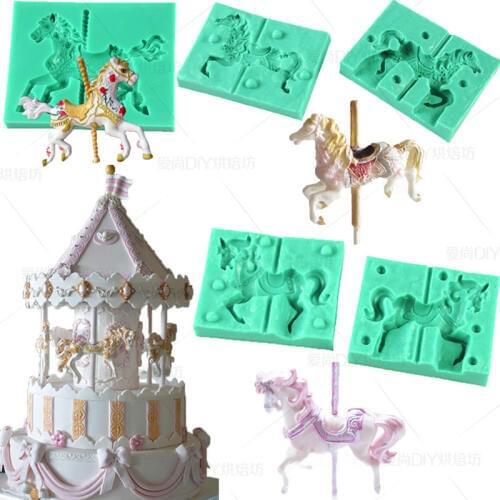 Merry go round Silicone Mold Fondant Mould Cake Decorating Tools Chocolate, Gumpaste, Sugarcraft, Kitchen Accessories