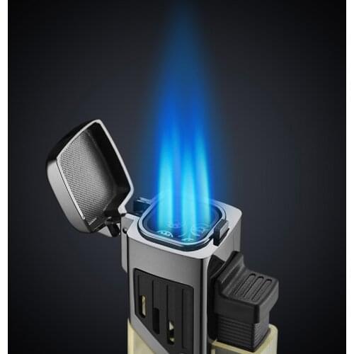 Windproof High Gun Airbrush Butane Gas Lighter Cigarette Cigar Lighter Flashlight Lighter Outdoor Kitchen Tools