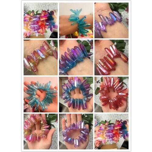 New model has 25 natural crystal blue plated specimens that make up the crystal halo creative bracelet