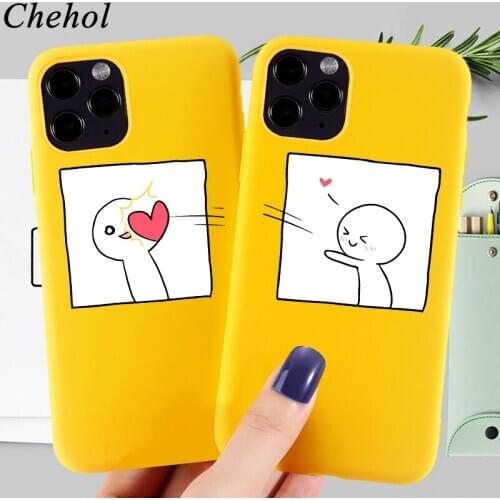 Couple Phone Cases for IPhone SE 11 pro X XS MAX XR 8 7 6s Plus Case Gifl For Girlfriend Soft Silicone Fitted Box Back Cover