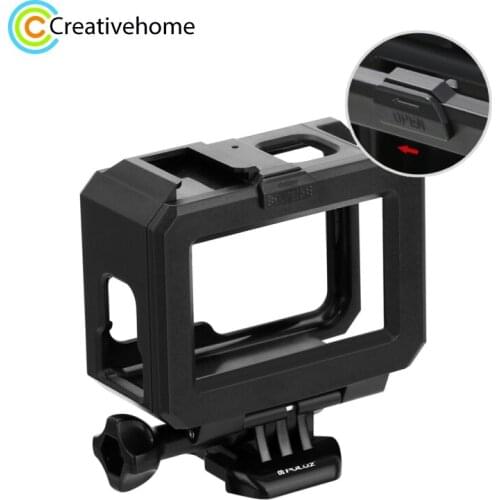 PULUZ For GoPro HERO9 Black ABS Plastic Border Frame Mount Protective Case with Buckle Basic Mount & Screw (Black)