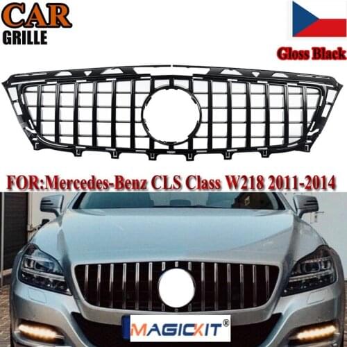 MagicKit For Mercedes CLS W218 11-2014 PANAMERICANA AMG GT LOOK Gloss Black Grille Grill