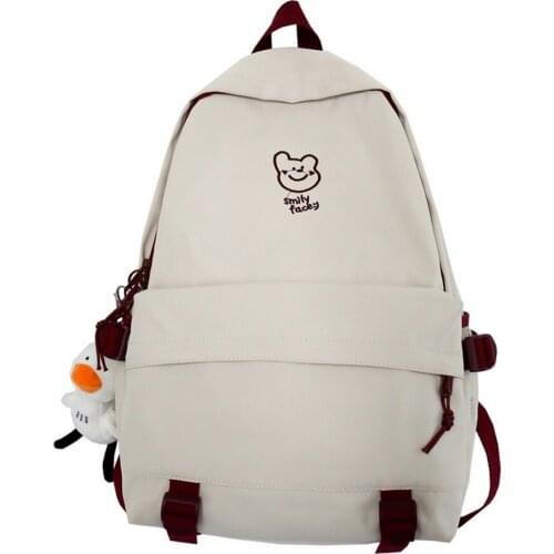 Cute Schoolbag Student Simple Large-Capacity Backpack Bookbag for Women and Men for Teenagers