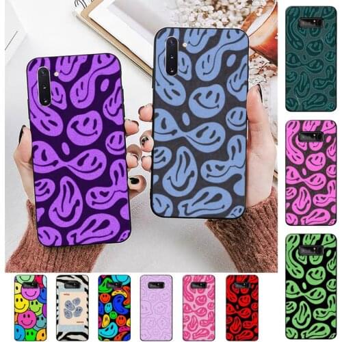 TOPLBPCS trippy smiley face Phone Case for Samsung Note 5 7 8 9 10 20 pro plus lite ultra A21 12 72