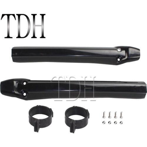 Black Universal Motorcycle 55mm Fork Guard Motocross Enduro Frame Tube Guard Cover Protection For Suzuki Honda