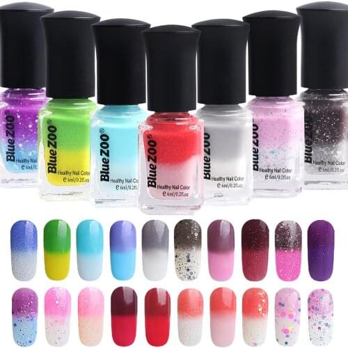 Health Finger Color Water Peelable Nail Polish Magic Color Change 6ml 20 Color