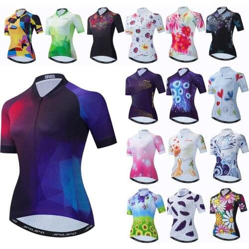 Women Bike Jerseys Summer Cycling Jersey Short Sleeve MTB Shirt Top Bicycle Clothes Ropa Ciclismo Breathable Cycling Clothing