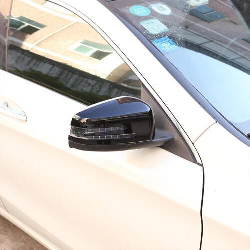 ABS Plactic Car Side Rearview Mirror Frame Cover For Mercedes Benz A CLA GLA GLK Class W117 W176 2014-2017 Car Accessories 2pcs