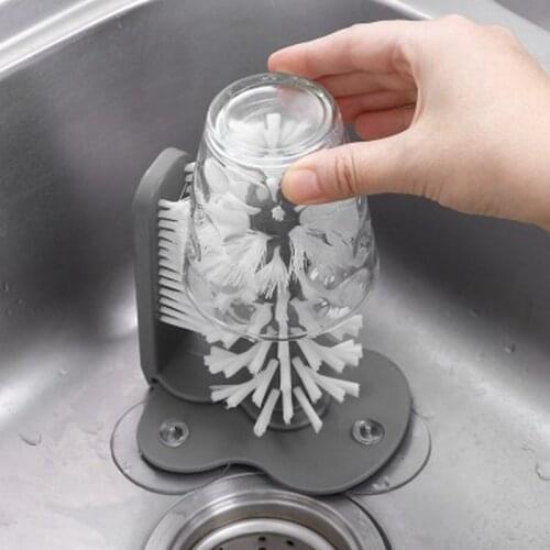 2in1 Glass Cup Cleaning Brushes Water Cup Sink Wine Cup Tools Cleaner Bottles Dishwasher Brush Cup Cleaning Brush for kitchen