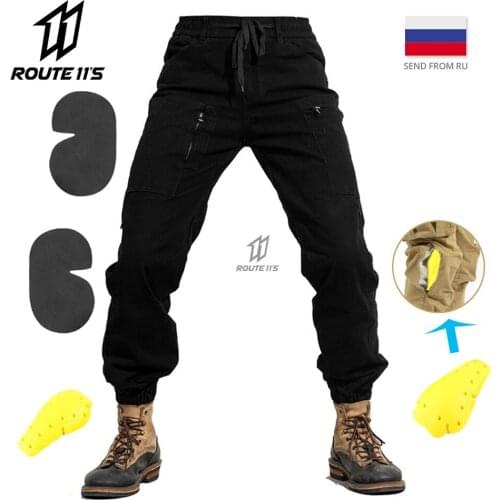 4 Season New Motorcycle Pants Casual Elastic Overalls Cross-country Motorcycle Outdoor Riding Jeans With Protective Equipment