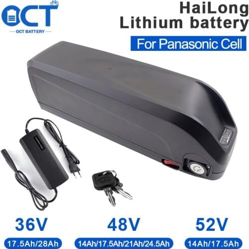 1500W Downtube e-bike Battery Box Batterie Li-ion Hailong 18650 LG Cell Electric Bicycle Battery 48V BMS 40A BBS02 BBS03 BBSHD