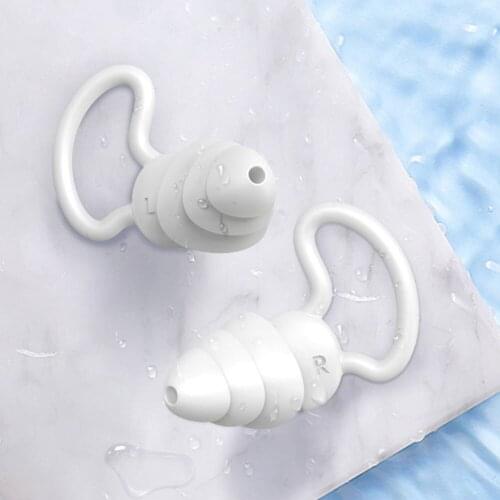 1Pair Three-layer Tapered Noise Reduction Earplugs Soft Silicone Ear Plugs Sleep Sound Insulation Ear Protector Tapones Oidos