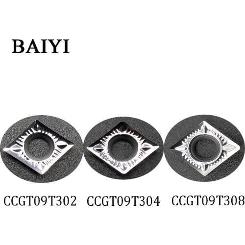 CCGT09T302 CCGT09T304 CCGT09T308 -AK H01 CNC Lathe machining aluminum insert Carbide Insert cutter Blade for Lathe Turning tools
