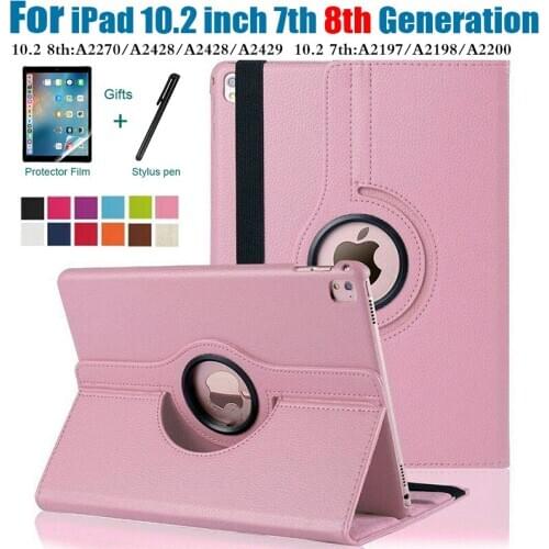 For iPad 10.2 Case 7th 8th Generation Funda 360 Degree Rotating Leather Smart Coque For iPad 10.2" A2270/A2428/A2428/A2429
