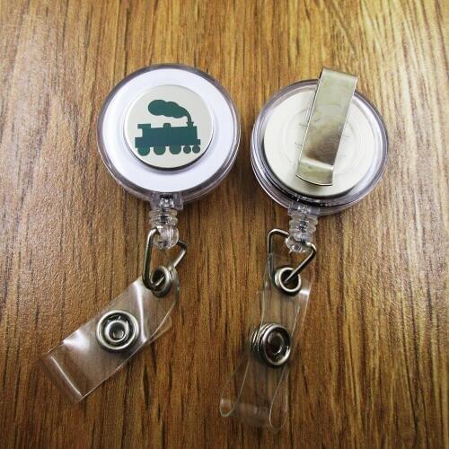Caboose ID Badge Reel for Docter Nurse Teacher Student retractable recoil id badge holder work fun