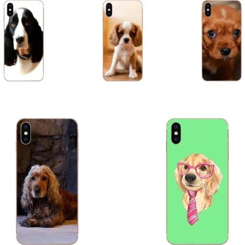 For Sony Xperia Z Z1 Z2 Z3 Z3+ Z4 Compact Z5 Plus M2 M4 XA XA1 XZ Premium Soft Mobile Cases Covers Cute Spaniel Dog