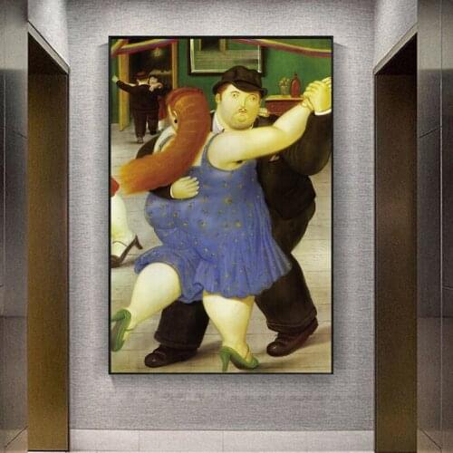 Modern Canvas Painting The Dancers By Fernando Botero Posters and Prints Wall Art Picture for Living Room Home Decor Cuadros