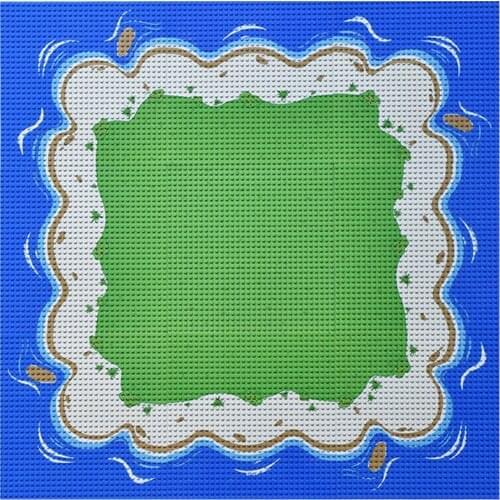 Classic Base Plates 32*32 Dots Grass Ocean River Beach Island Plate Building Blocks Bricks Educational toys for children D226