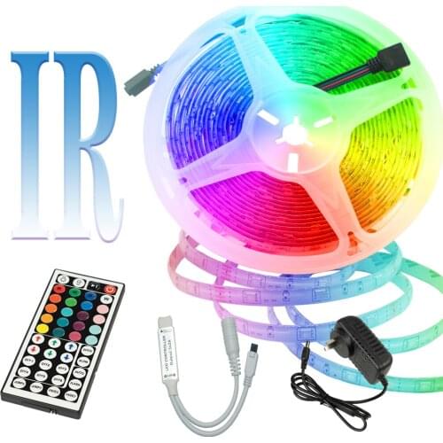 LED Light Strip Lights Remote Controller SMD 5050 Lighting Ribbon Waterproof String 5M 10M 15M 20M Decoration Diode Background