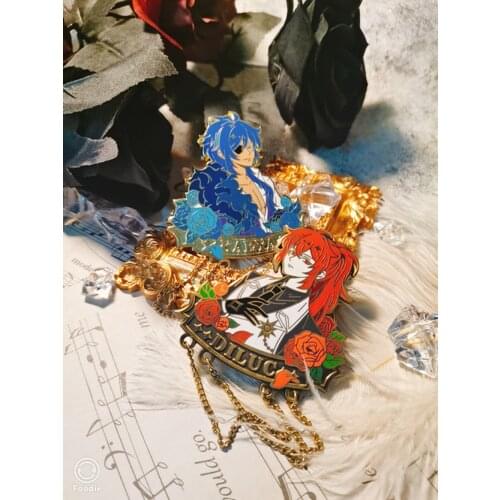 CoSmile Genshin Impact Diluc Kaiya Figure Metal Badge Brooch Pins Rare Cute Cosplay Limited Gifts