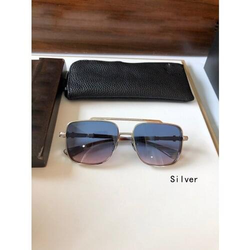 New Square Edging Ultra Light Titanium Alloy Mens Sunglasses Retro Totem Design Punk Fashion Style Cool Sun Shading UV Protecti