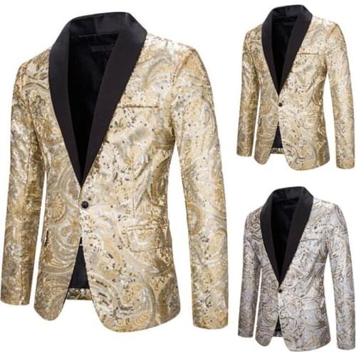 Mens suit sequins jacket youth European and American style performance dress nightclub boy color matching костюм спортивный