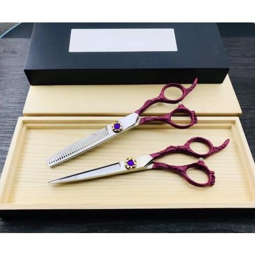 6 Professional Hair Salon Structure Scissors Set Cutting Barber Haircut Thinning Shear Scissors Hairdressing Hair Tools Scissors